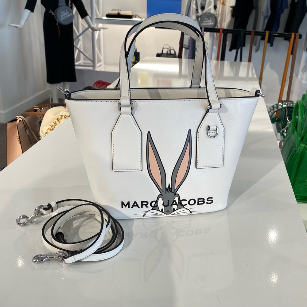 Marc Jacobs White Satchel with Silver Hardware